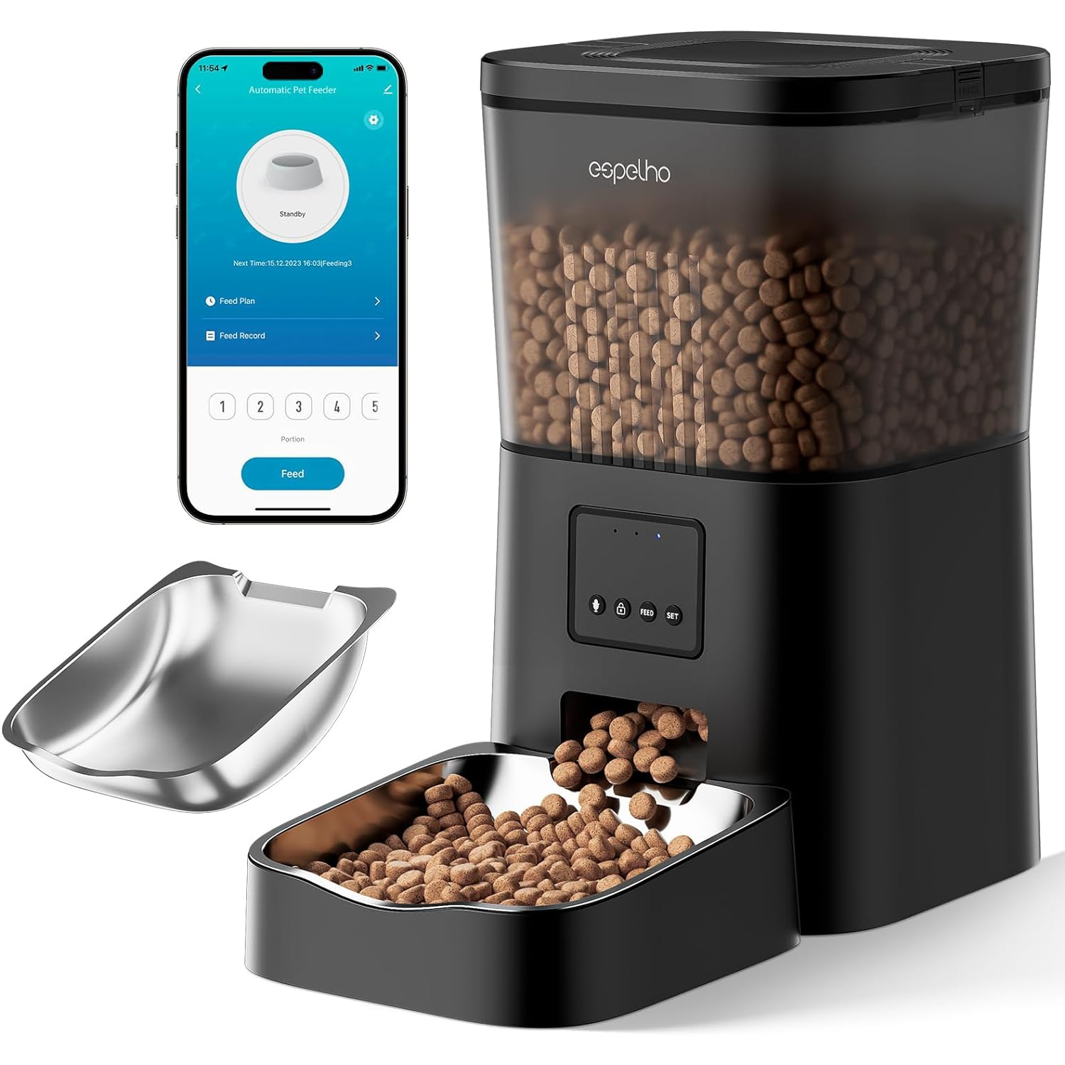 An application scenario or product detail of electronic cat food dispenser - Image 2