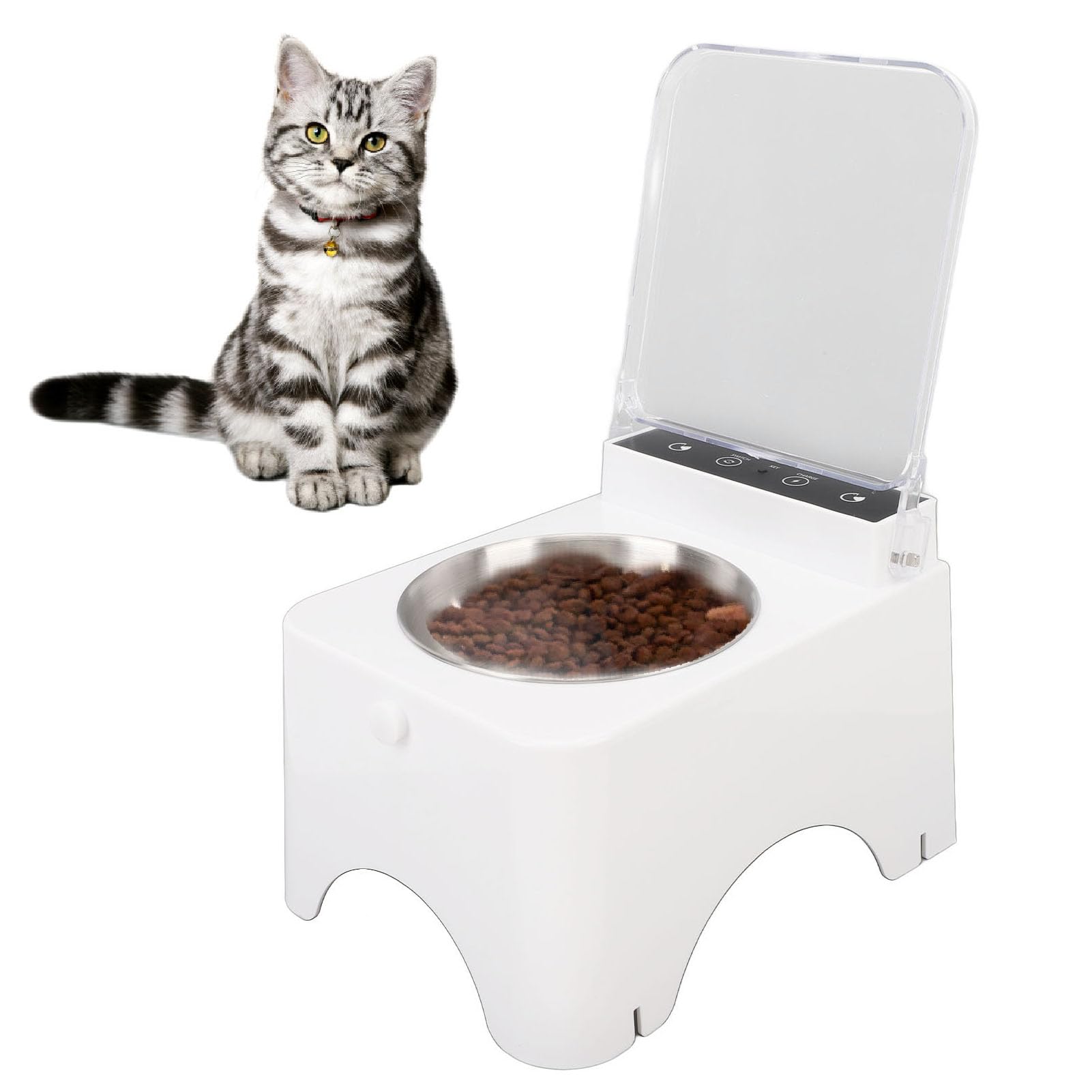 An application scenario or product detail of elevated automatic cat feeder - Image 5