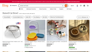 Etsy - Raised Cat Bowl