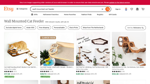 Etsy - Wall Mounted Cat Feeders