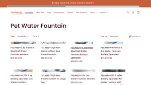 Feelneedy - Stainless Steel Pet Water Fountains