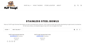 Fluff Trough - Stainless Steel Dog & Cat Water Bowls