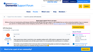 Alzheimer's Society - GPS Necklace with Silver Attachment