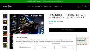 Glowy Zoey - Luminoid LED Dog Collar