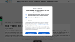 HamariWeb - Live Tracker SIM Data