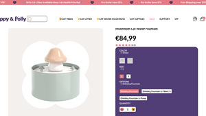 Happy and Polly - Mushroom Water Fountain for Cats