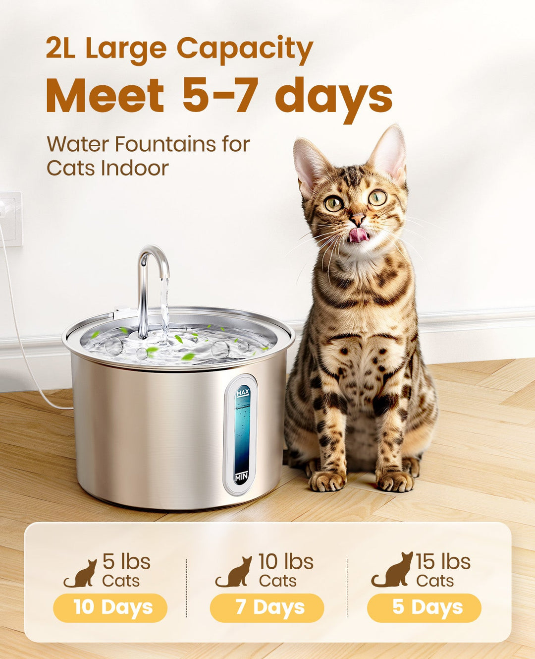 An application scenario or product detail of heavy water fountain for cats - Image 9