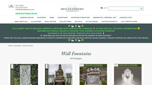 Hen Feathers - Dragonfly Wall Fountain