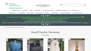 Hen Feathers - Garden Fountains