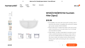 Homerun Pet - WF20 Pet Fountain Filter