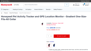 Honeywell - Pet Activity Tracker and GPS Location Monitor