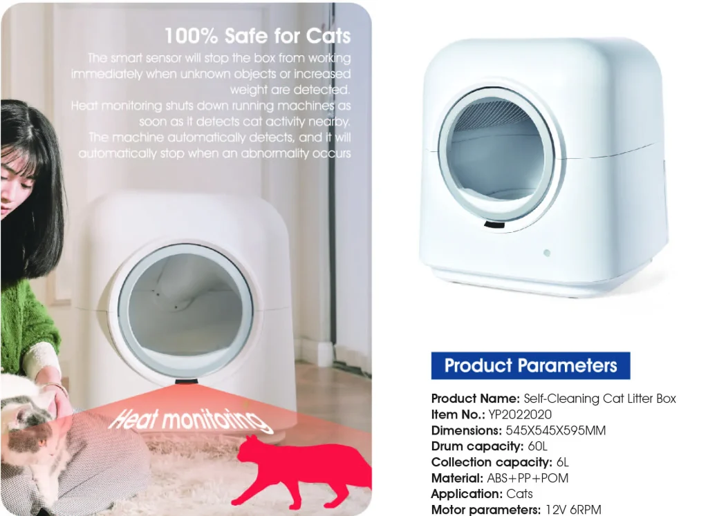 An application scenario or product detail of how does self cleaning litter box work - Image 1