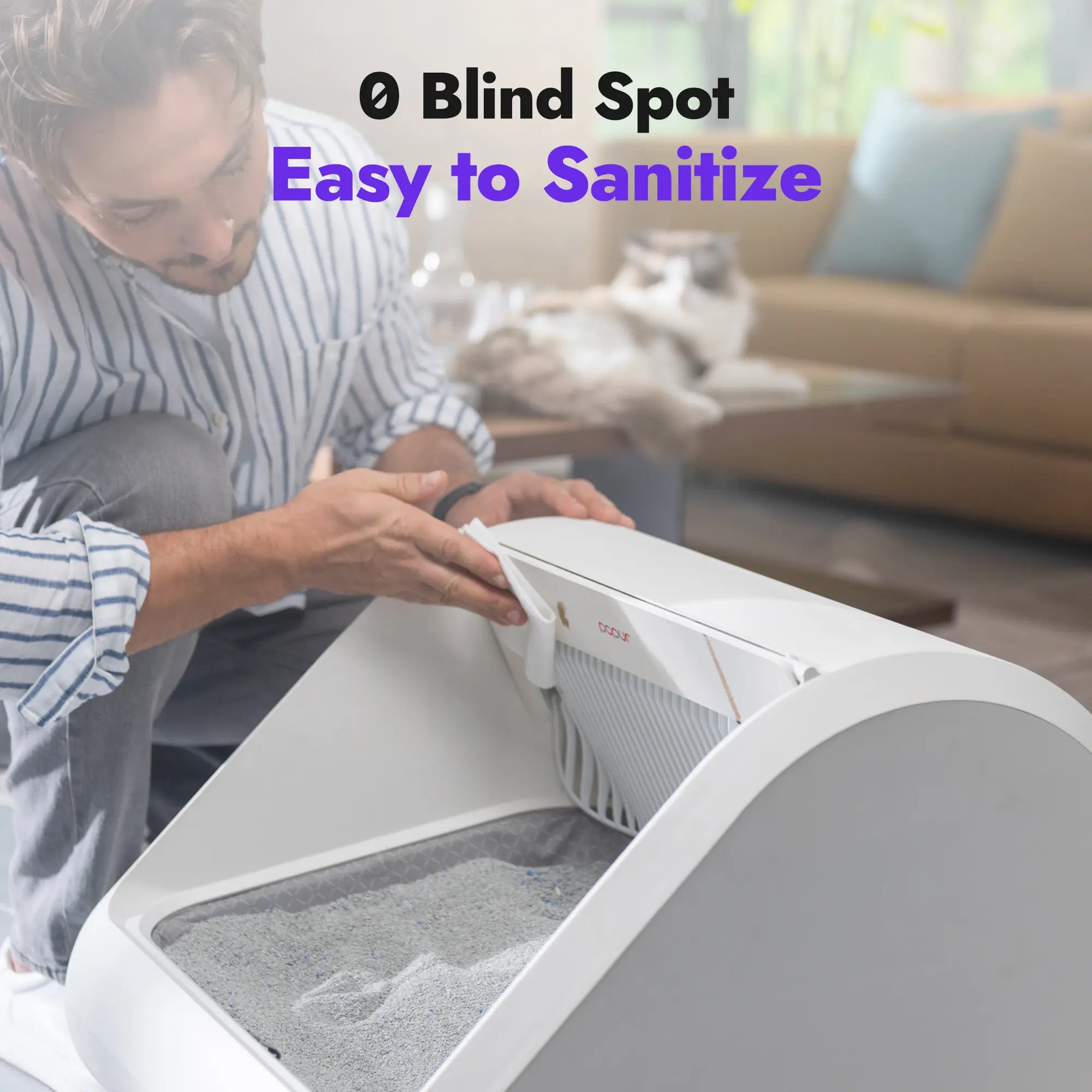 An application scenario or product detail of how does self cleaning litter box work - Image 10