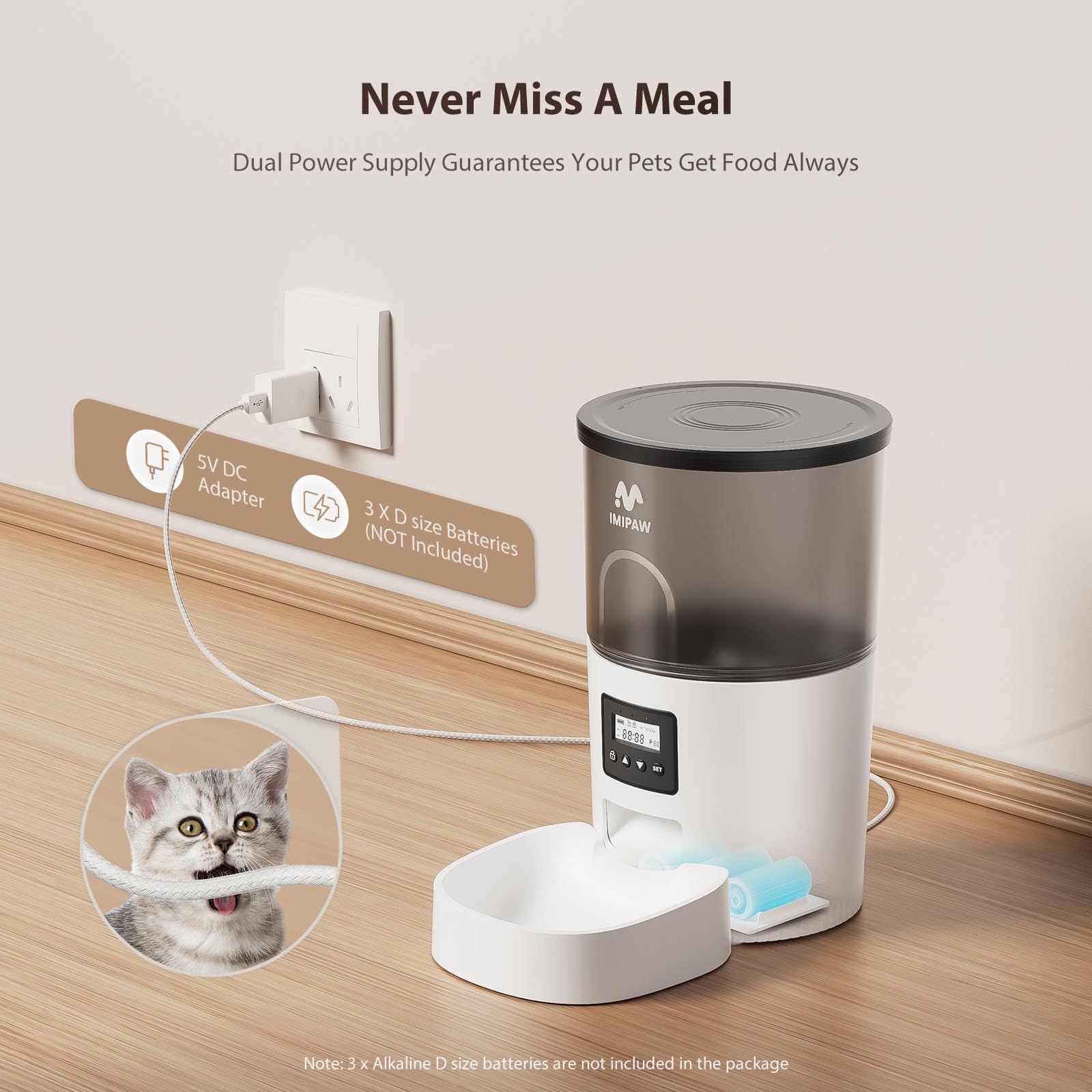 An application scenario or product detail of imipaw automatic cat feeder - Image 5