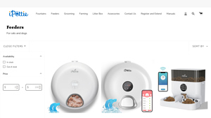 iPettie - Donut Frost 6 Meal Cordless Automatic Pet Feeder