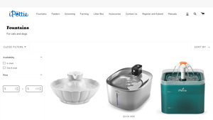 iPettie - Tritone Ceramic Pet Water Fountain