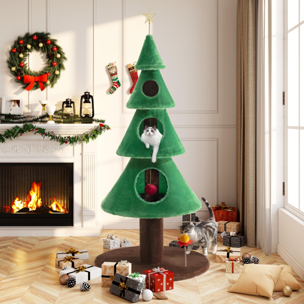 Featured image for the keep cats off the christmas tree guide