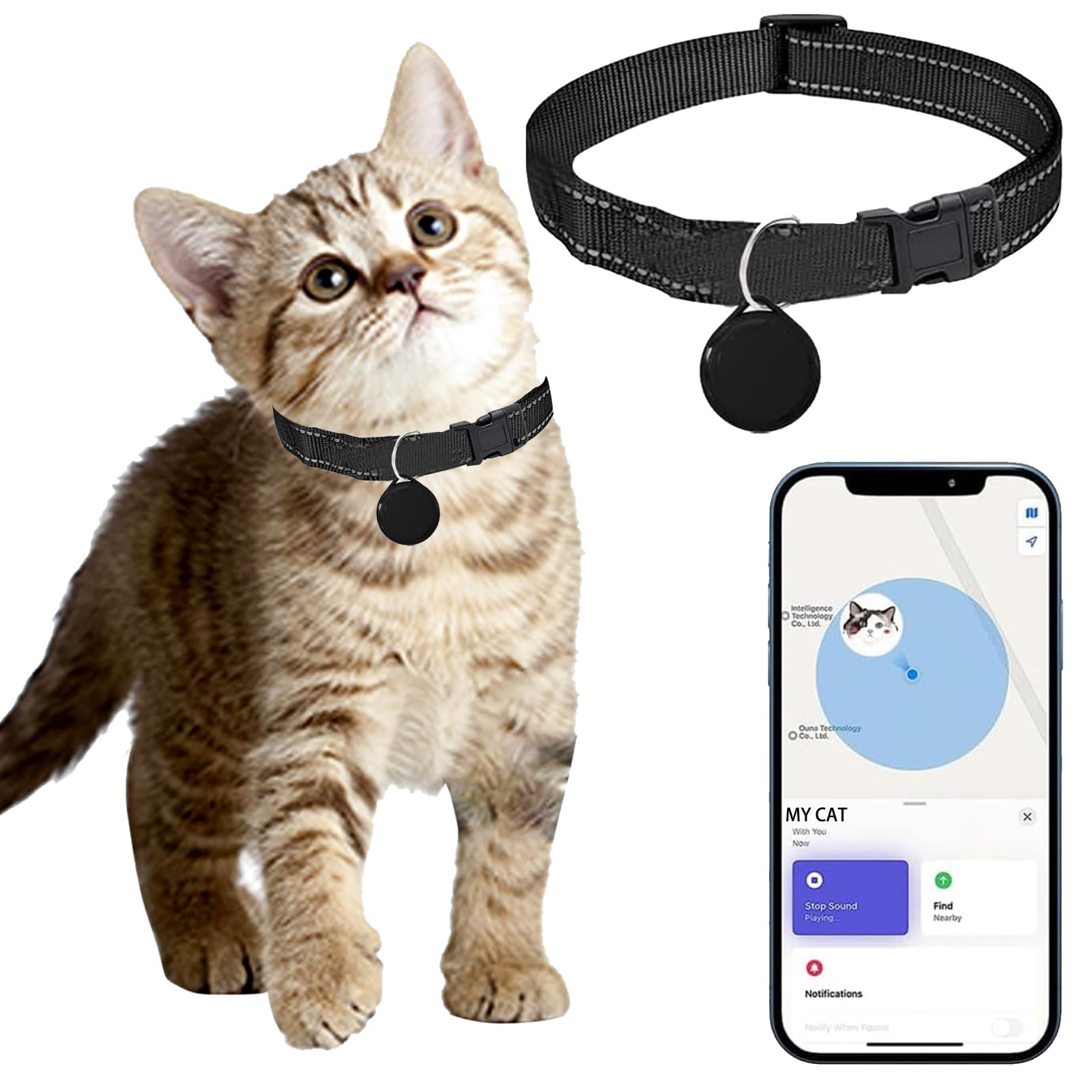 An application scenario or product detail of locator collar for cats - Image 6