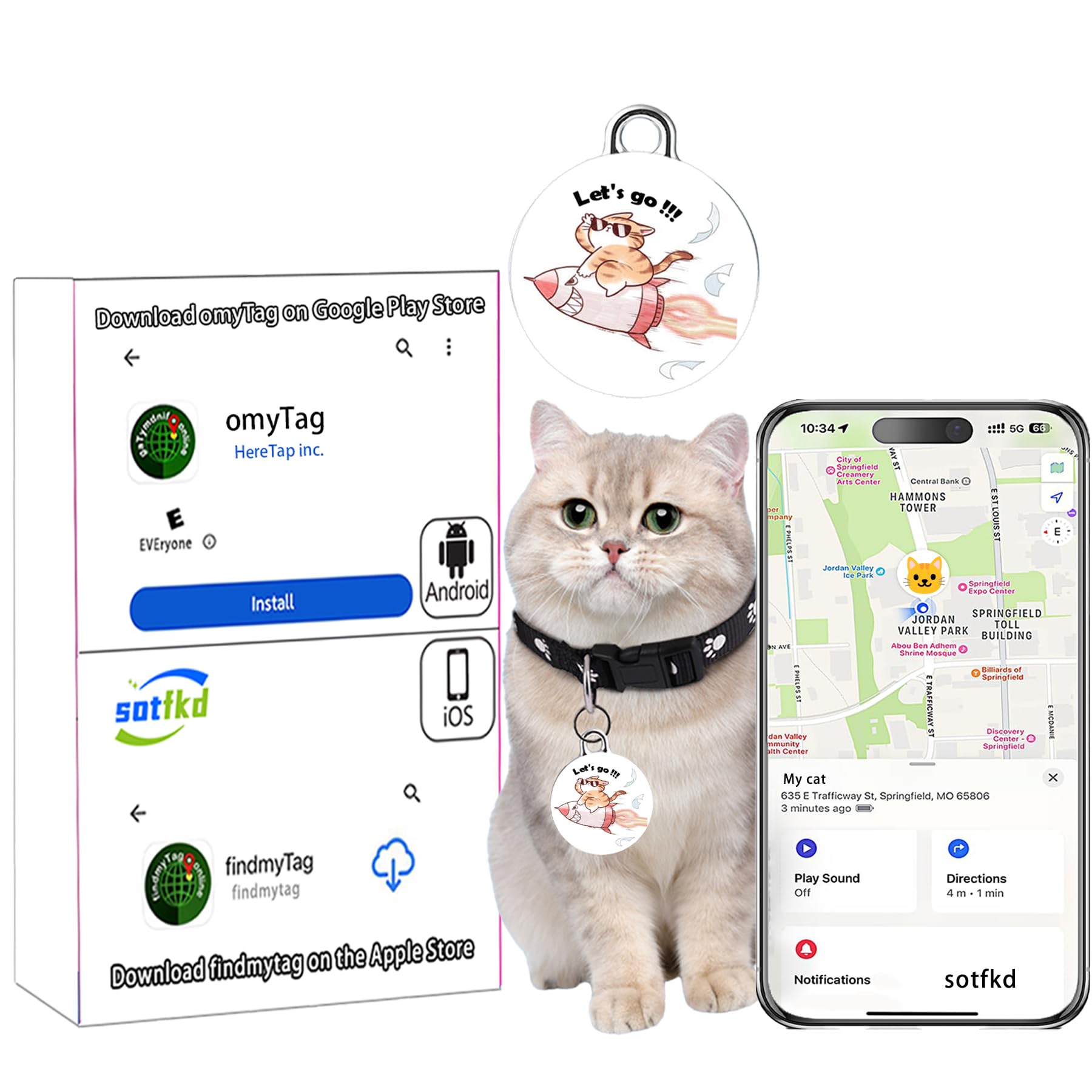 An application scenario or product detail of locator collar for cats - Image 7