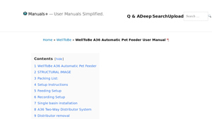 WellToBe - A36 Automatic Pet Feeder