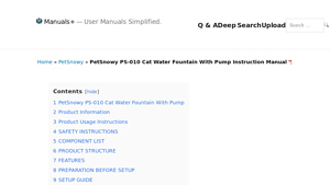 PetSnowy - PS-010 Cat Water Fountain
