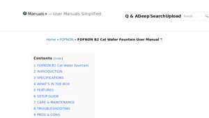 FOFNON - FOFNON B2 Cat Water Fountain