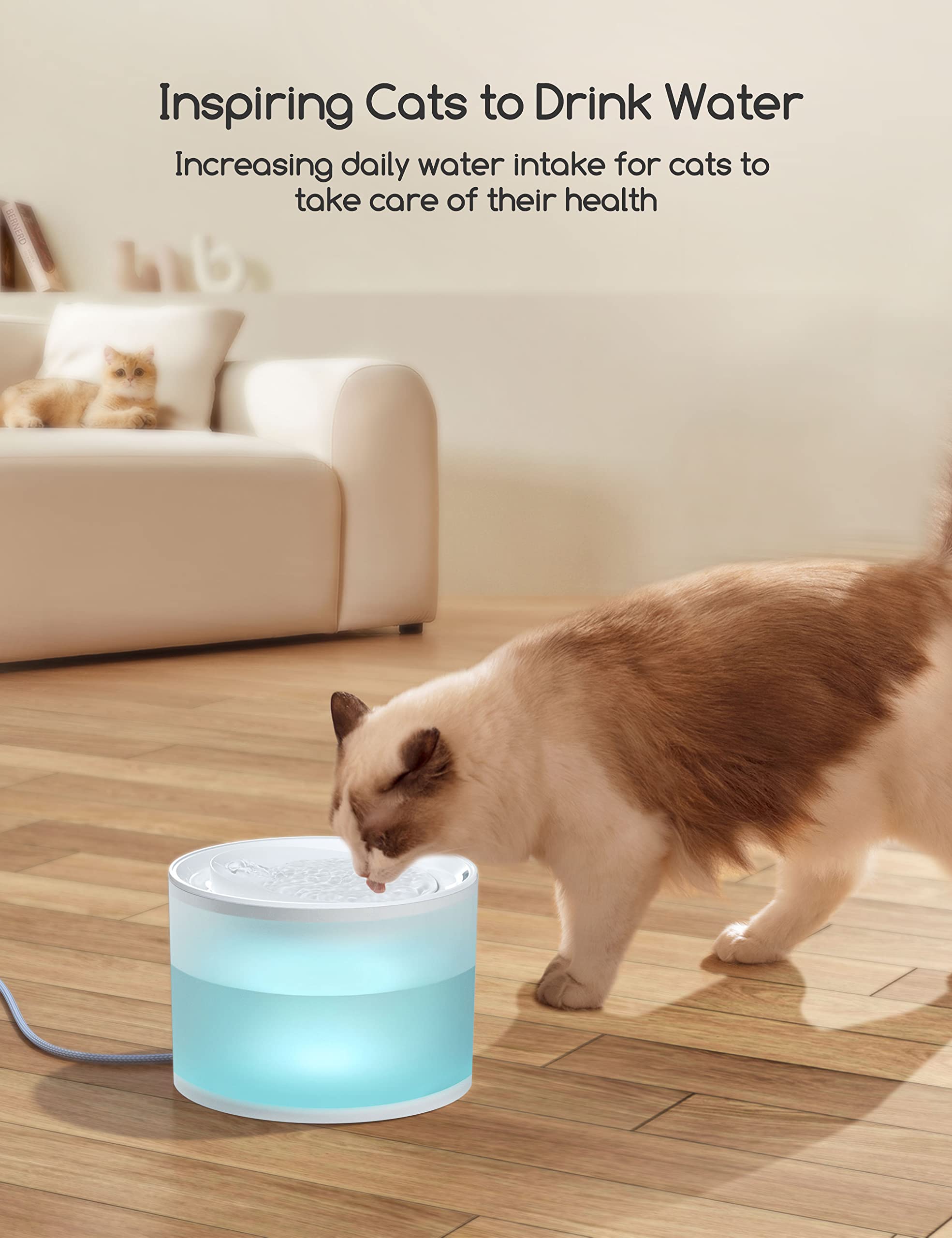An application scenario or product detail of meowant water fountain - Image 1