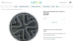 Messy Mutts - Interactive Cat Slow Feeder