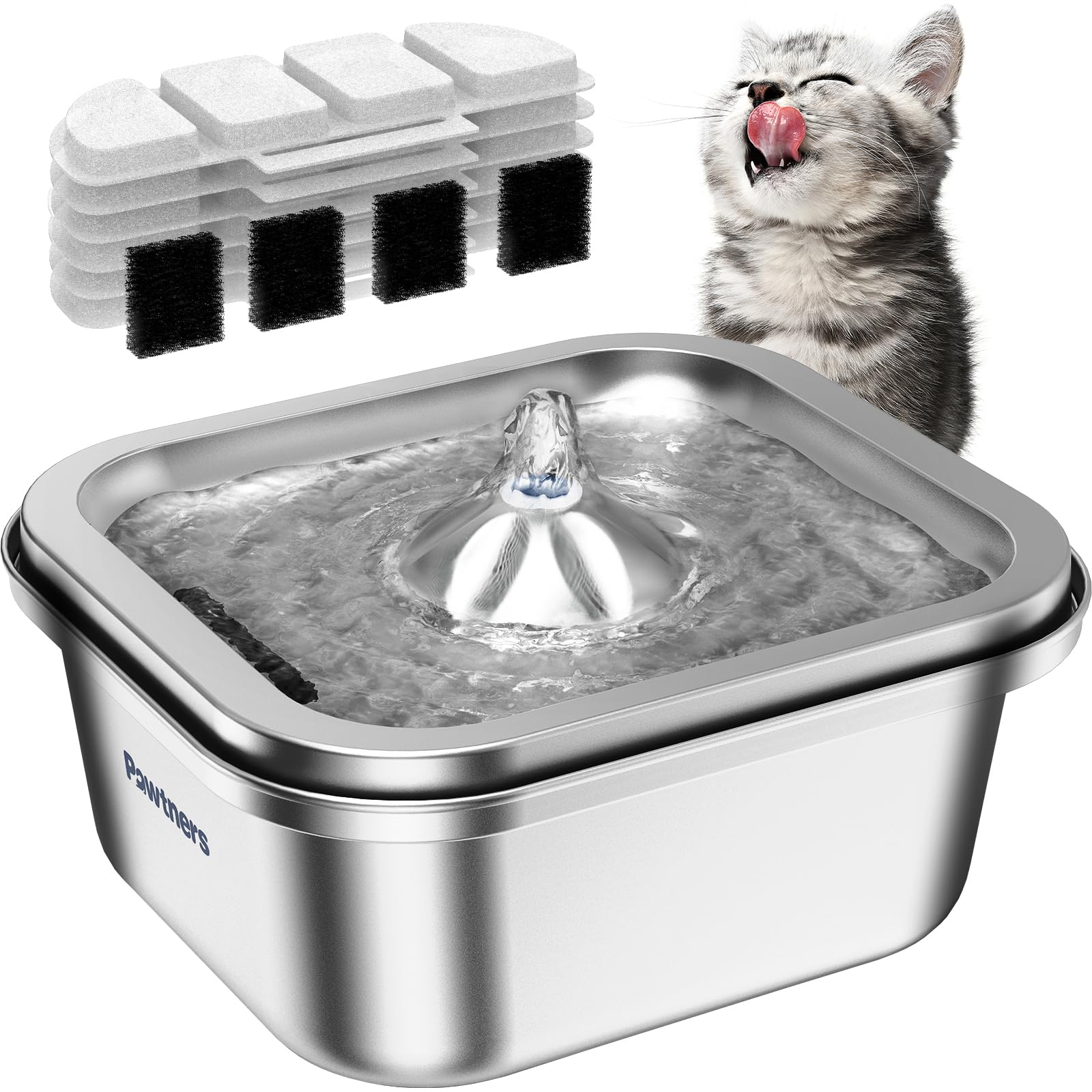 An application scenario or product detail of metal water fountain cat - Image 2