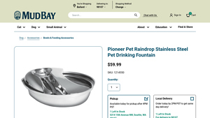 Pioneer Pet - Raindrop Stainless Steel Fountain