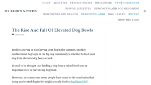 My Brown Newfies - Elevated Dog Bowls for Large Breeds