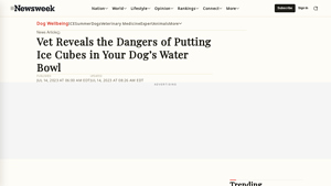 Newsweek - Ice Cubes for Dogs