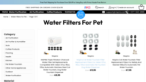 Nispira - Triple Filtration Charcoal Water Filter Set