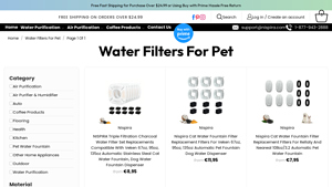 Nispira - Triple Filtration Charcoal Water Filter Set