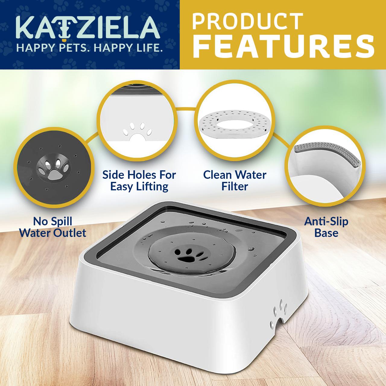 An application scenario or product detail of no spill cat water bowl - Image 19