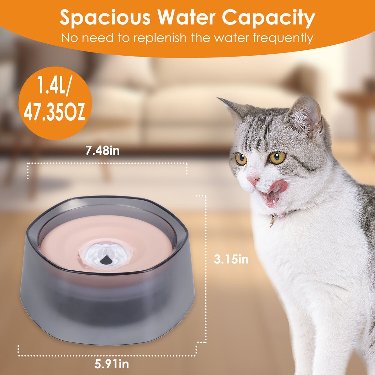 An application scenario or product detail of non spill water bowl for cats - Image 5