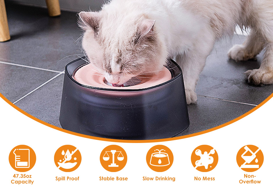 An application scenario or product detail of non spillable cat water bowl - Image 1