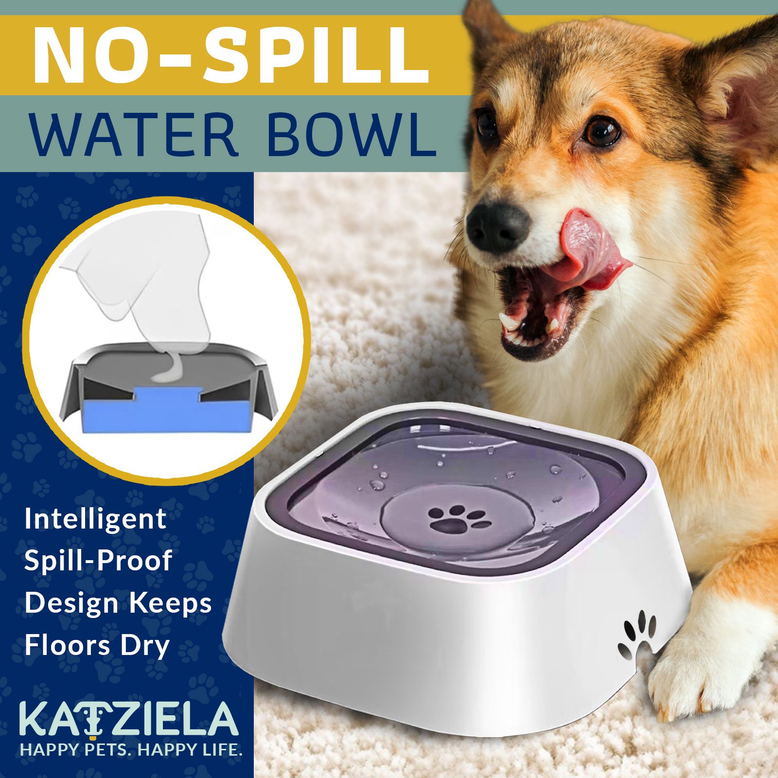 An application scenario or product detail of non spillable cat water bowl - Image 7