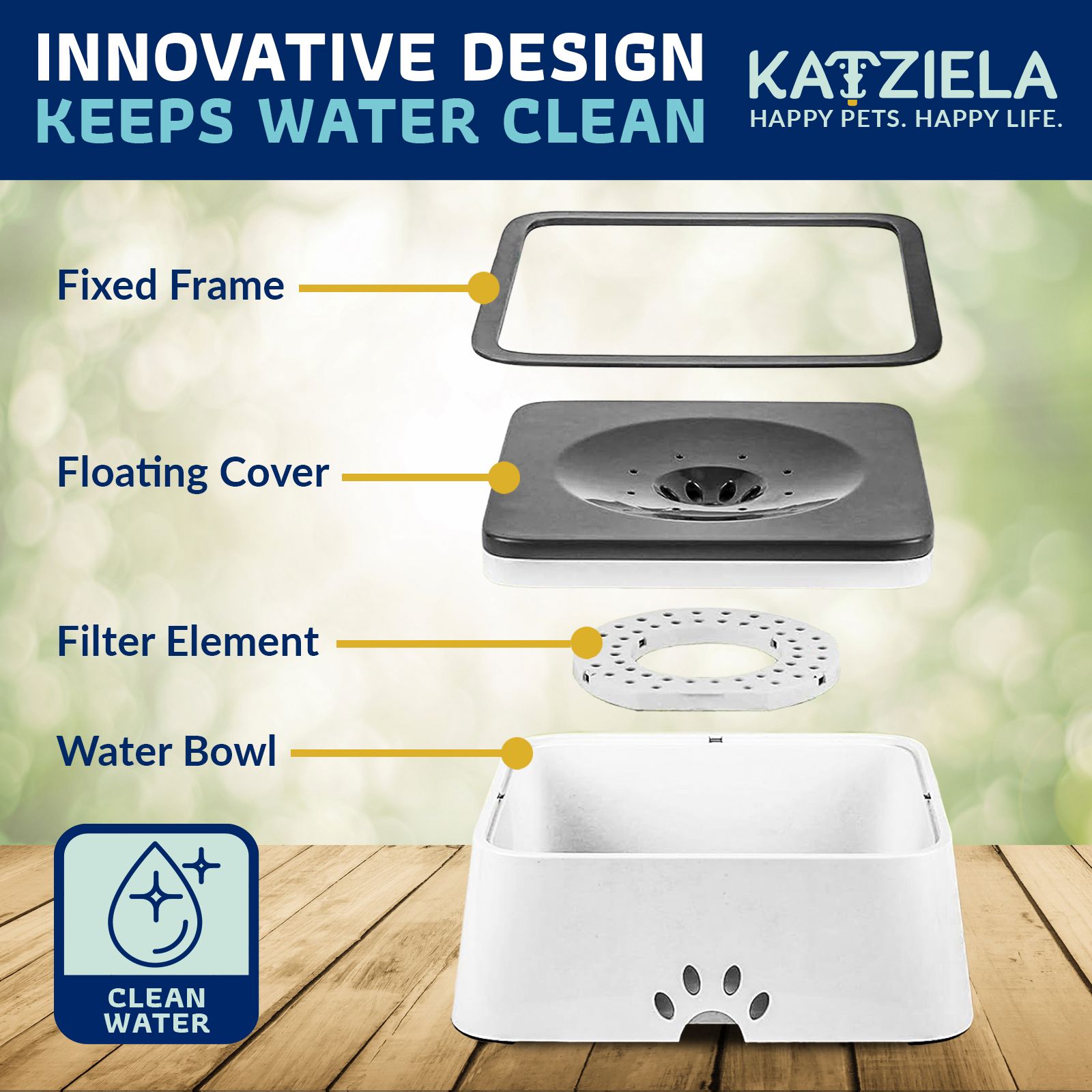 An application scenario or product detail of non spillable cat water bowl - Image 13