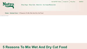 NUTRO™ - Cat Food Options