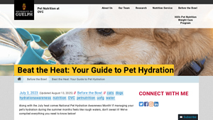 OVC Pet Nutrition - Water Recommendations for Pets