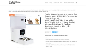 Owlet - Smart Automatic Pet Feeder with HD Camera
