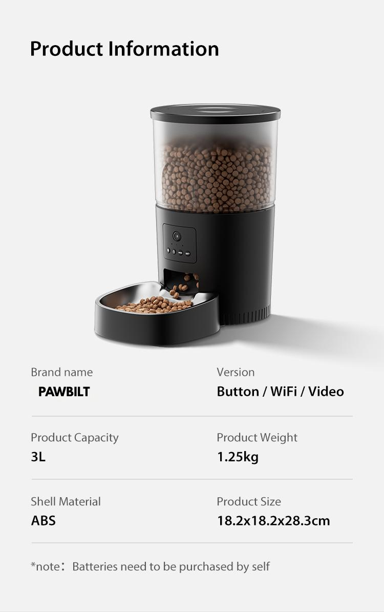 Pawbilt 3L Smart Automatic Pet Feeder Main Image