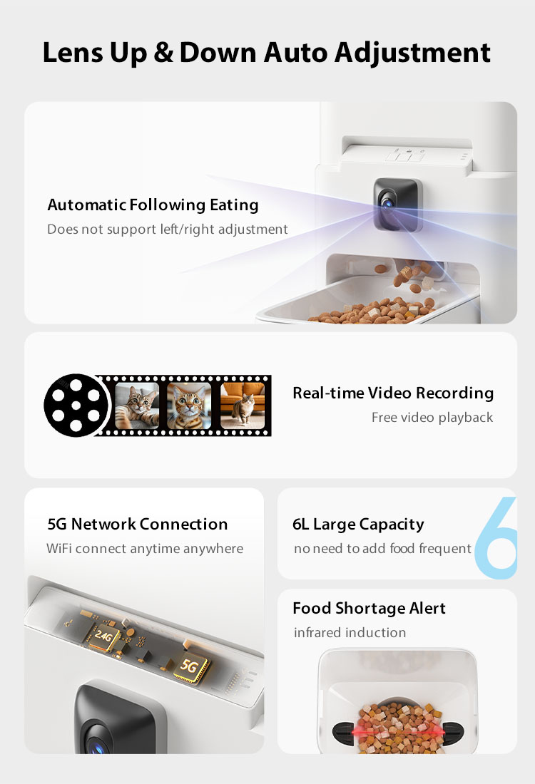 Pawbilt 6L Smart Automatic Pet Feeder with AI Camera 