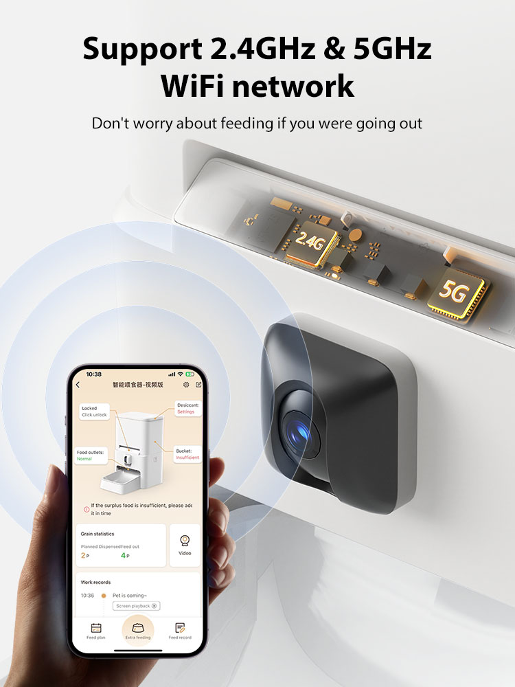 Pawbilt 6L Smart Automatic Pet Feeder with AI Camera 