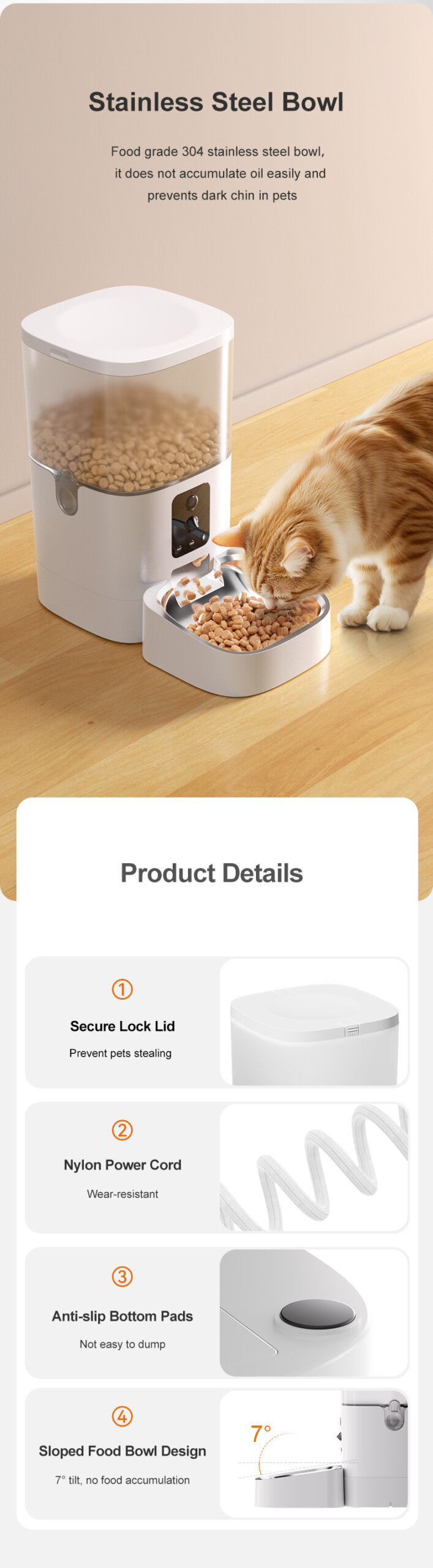 Pawbilt AI Dual-Camera Smart Pet Feeder with Motion Detection 