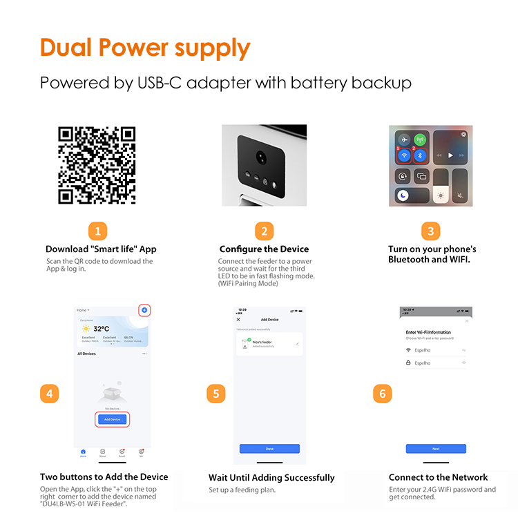 Pawbilt Dual-Bowl Smart Pet Feeder Description Image