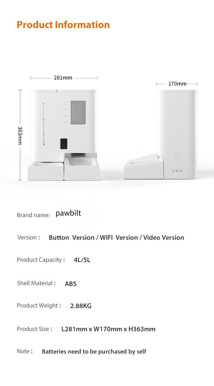 Pawbilt Smart Combo Feeder & Fountain with Camera Monitor