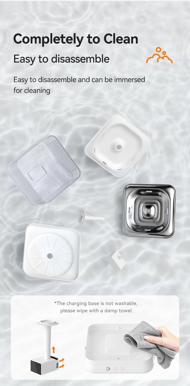 Pawbilt Wireless Rechargeable Smart Pet Water Fountain Main Image