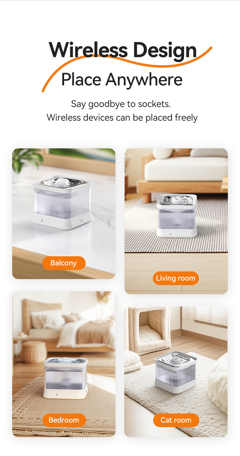 Pawbilt Wireless Rechargeable Smart Pet Water Fountain Main Image